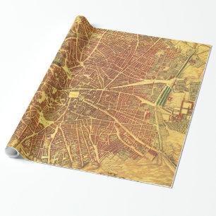 Papel De Regalo Mapa de época de Madrid España (1656)