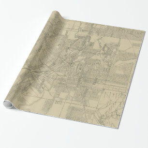 Papel De Regalo Mapa de época del centro de Houston (1913)
