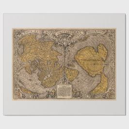 Papel De Regalo Mapa de época impreso