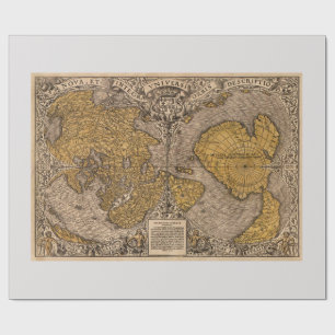 Papel De Regalo Mapa de época impreso