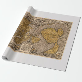 Papel De Regalo Mapa de época impreso
