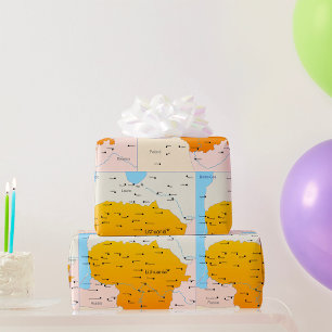 Papel De Regalo Mapa De Lituania