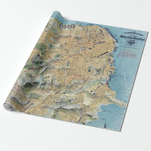 Papel De Regalo Mapa de San Francisco