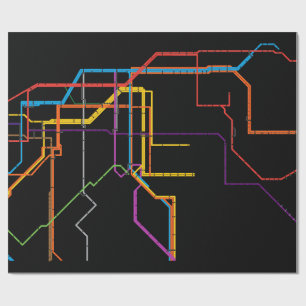 Papel De Regalo Mapa del metro de la ciudad