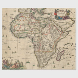 Papel De Regalo Mapa del vintage de África (1689)