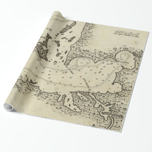 Papel De Regalo Mapa del vintage de Tampa la Florida (1809)