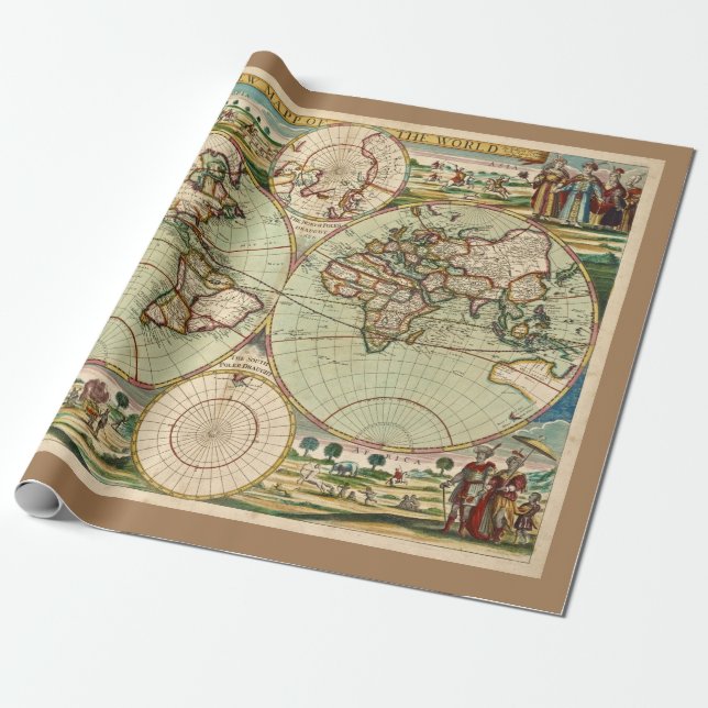 Papel De Regalo Mapa general de la vieja antigüedad del mundo (Desenrollado)
