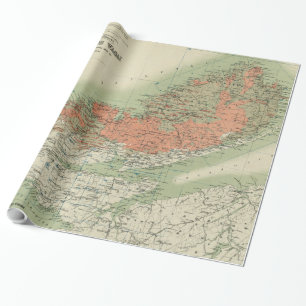 Papel De Regalo Mapa geológico del vintage de Nueva Escocia (1906