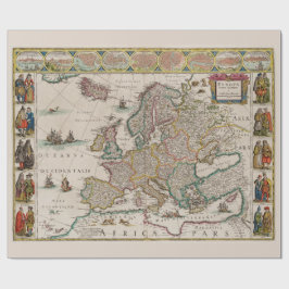 Papel De Regalo Mapa histórico de la Europa medieval (por Willem B