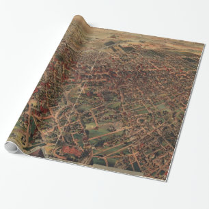 Papel De Regalo Mapa ilustrado del vintage de Los Ángeles (1891)