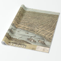 Mapa ilustrado del vintage de Memphis Tennessee