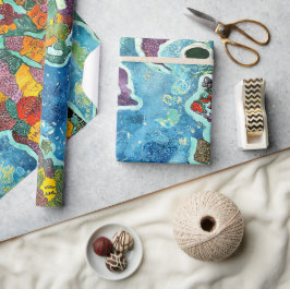 Papel De Regalo Mapa Mundial 