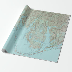 Papel De Regalo Mapa NC de los bancos exteriores (1993)