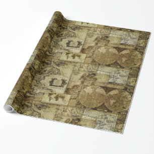 Papel De Regalo Mapas antiguos del mundo antiguo Mapas antiguos