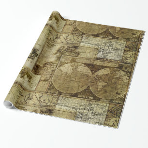 Papel De Regalo Mapas antiguos del mundo antiguo Mapas antiguos