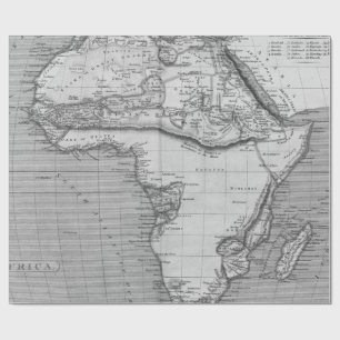 Papel de regalo Mapas Antiguos en Blanco y Negro