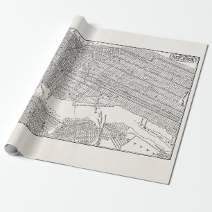 Papel De Regalo Mapas del mapa NYC de New York City Brooklyn de