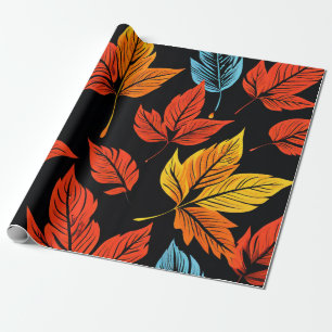 Papel De Regalo Maple Magic: diseño de hojas de otoño