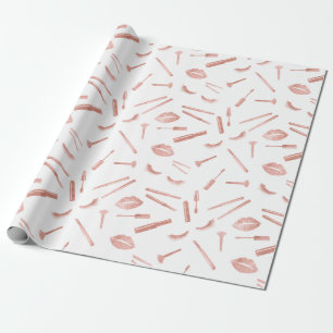 Papel De Regalo Maquillaje, cejas, ojos, latigazos, oro Rosa