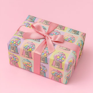 Papel De Regalo Máquina Retro Bubblegum