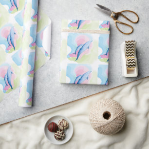 Papel De Regalo Mar asombroso con delfines