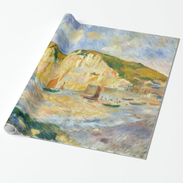 Papel De Regalo Mar de Auguste Renoir y acantilados (Desenrollado)