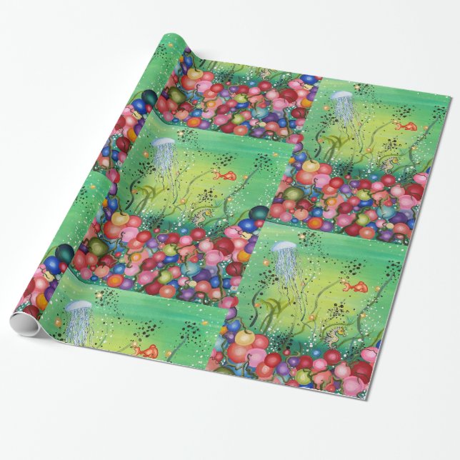 Papel De Regalo Mar de color (Desenrollado)