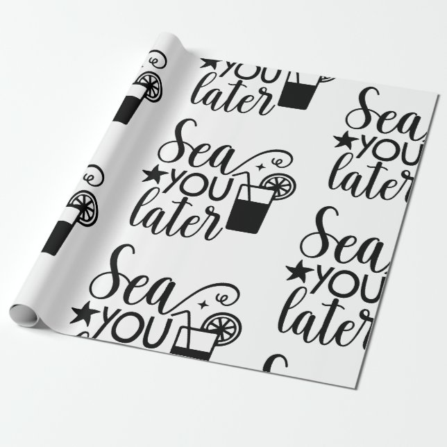 Papel De Regalo Mar Náutico tema posterior (Desenrollado)