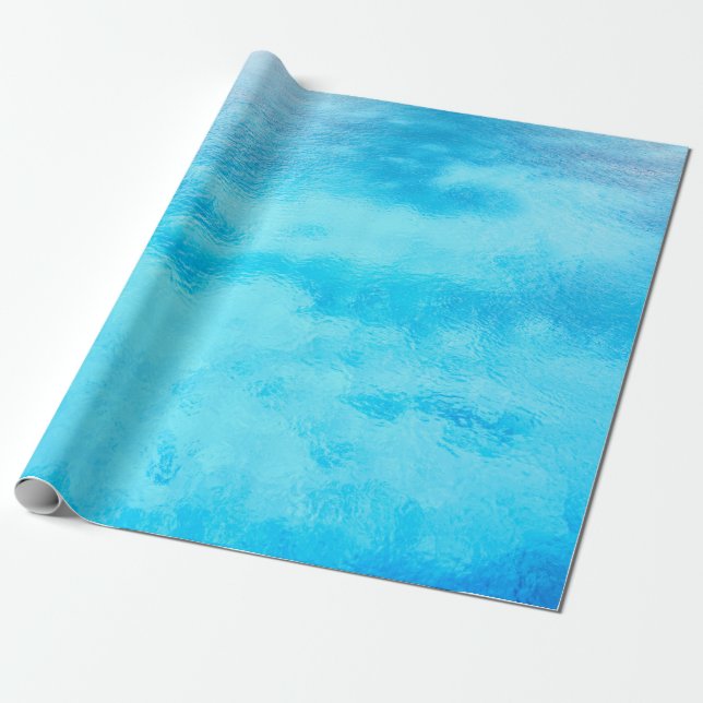 Papel De Regalo Mar tropical náutico del océano azul (Desenrollado)
