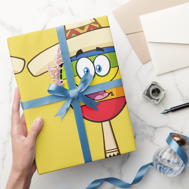 Papel De Regalo Maraca con Sombrero Fiesta Colorida (Subido por el creador)