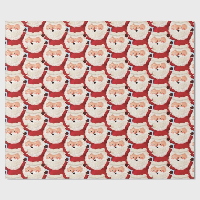 Papel De Regalo Marathoner Santa Funny Navidades deportivos audace (Superficie plana)