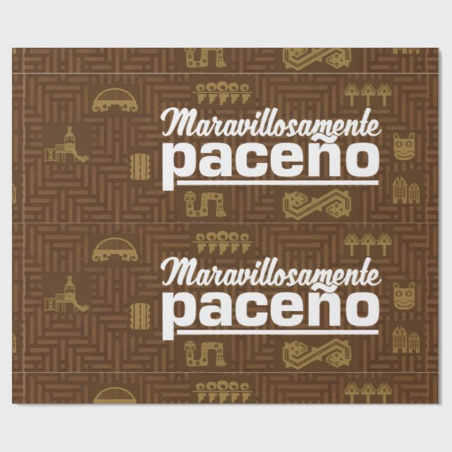 Papel De Regalo Maravillosamente paceño (Superficie plana)