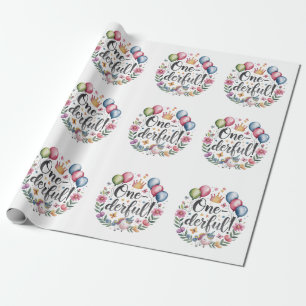 Papel De Regalo Maravilloso cumpleaños Unicornio acuarela