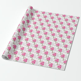 Papel De Regalo Maravilloso patrón acuático de rosas rosas
