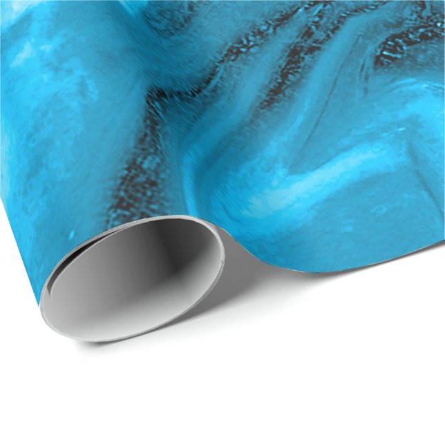 Papel De Regalo Marble azul marino Molten Pastel Purpurina E (Esquina del rollo)