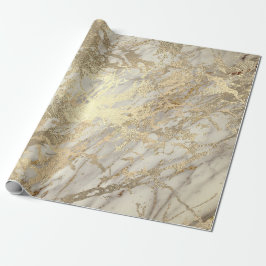 Papel De Regalo Marble Champaigne Oro Gris Gris Metalizado Stroke
