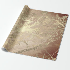 Papel De Regalo Marble Champaigne Oro Rosa Gris Metalizado Ataques