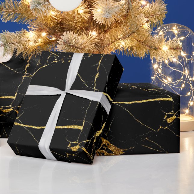 Papel De Regalo Marble moderno elegante de lujo (Vacaciones)