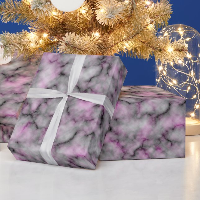 Papel De Regalo Marble moderno elegante de lujo (Vacaciones)