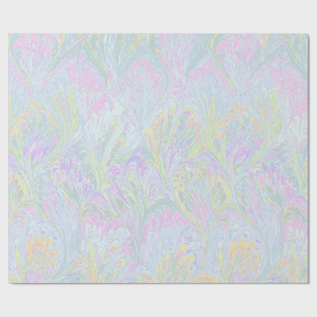 PAPEL DE REGALO MARBLED PAPER,ABSTRACT PALE PINK 2 PEACOCK PATTERN (Superficie plana)