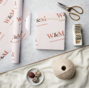 Papel De Regalo Marca Empresarial Boho Rosa Terracota