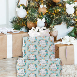 Papel De Regalo Marcas de caballito de mar costero y granjas