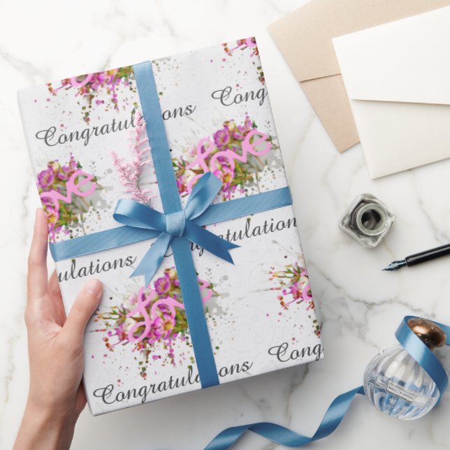 Papel De Regalo Marco de amor boda o aniversario (Regalar)