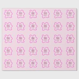 Papel De Regalo Marco de borde de boda retro pastel rosa nombre fe