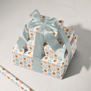 Papel De Regalo Marco de imagen Pastel Animales de bebé de Woodlan