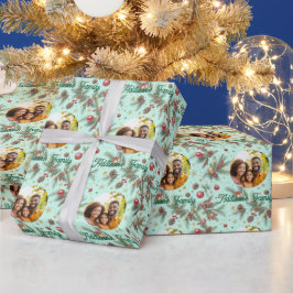 Papel De Regalo Marco de Pino Dorado