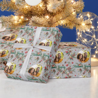 Papel De Regalo Marco de Pino Dorado