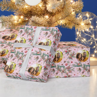 Papel De Regalo Marco de Pino Dorado