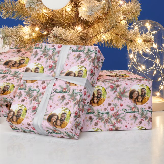 Papel De Regalo Marco de Pino Dorado (Vacaciones)