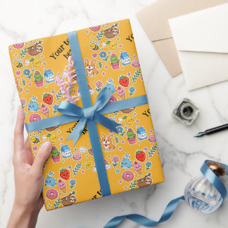 Papel De Regalo Marco de Sticker Personalizado Kawaii